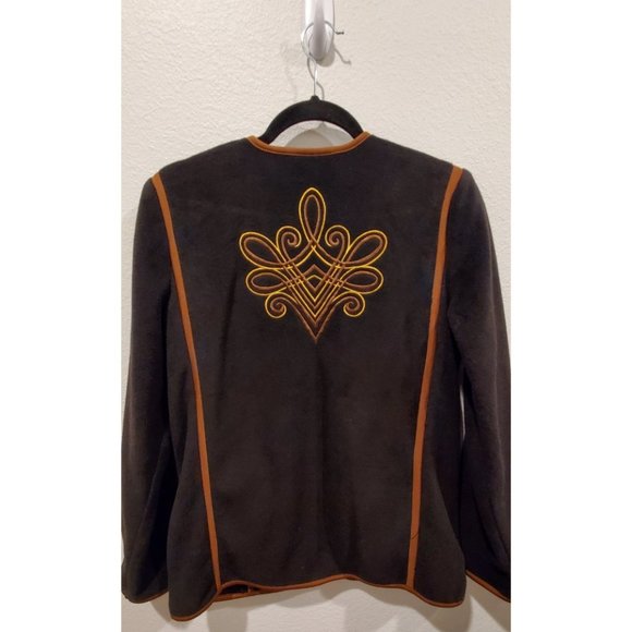 BOB MACKIE Fleece Jacket Full Zipped Emboidered - Picture 3 of 3